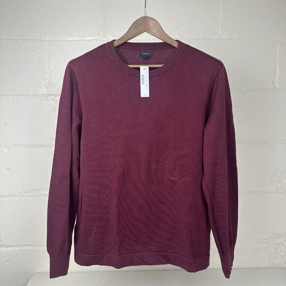 J.CREW Other - New J. Crew Mens Size Large Burgundy Red Crew Neck Sweater, 100% Cotton
